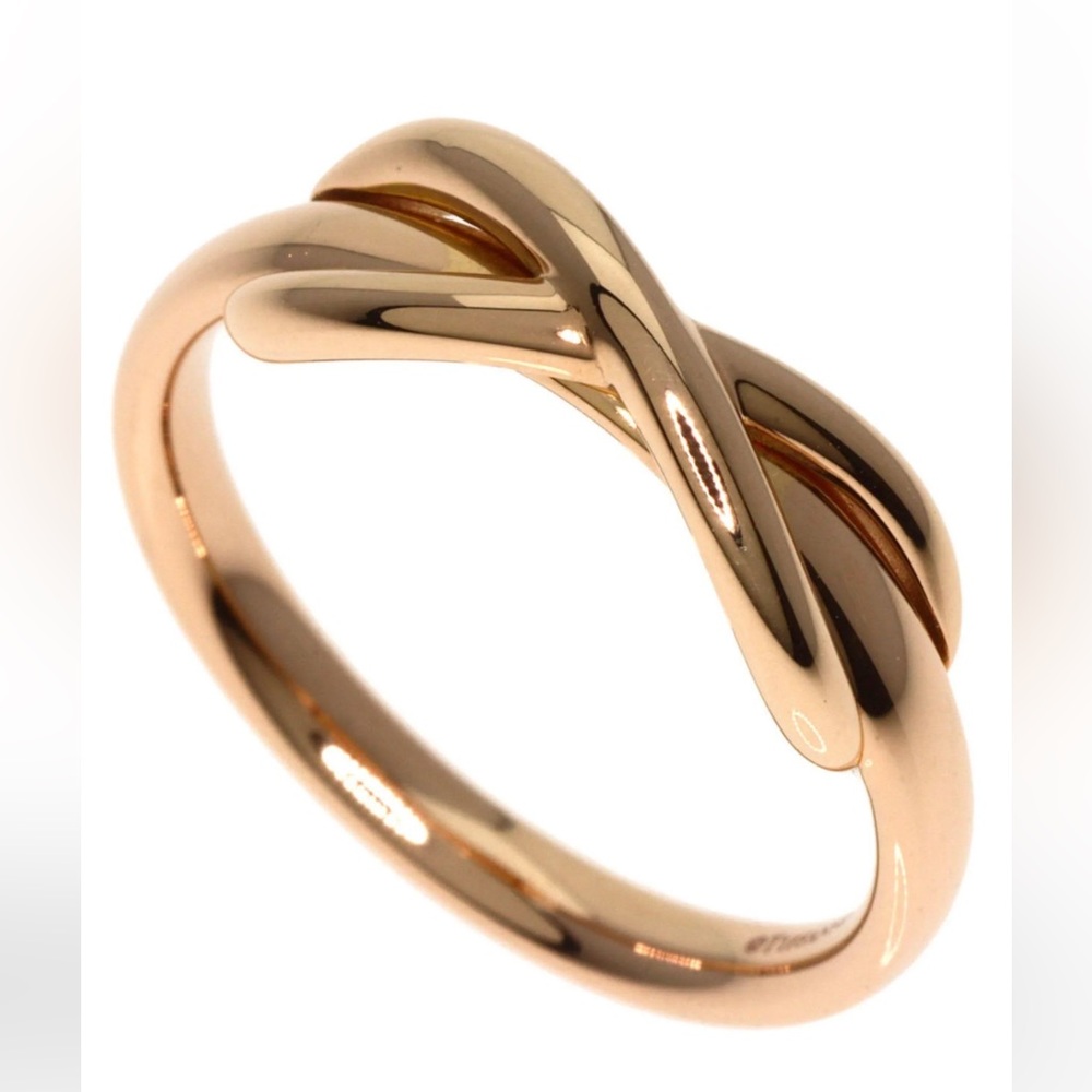 Original Tiffany & Co infinity band rose gold ring. Size 7